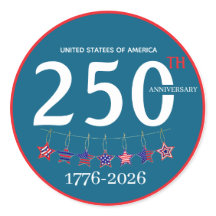 USA 250th Anniversary 1776-2026 Patriotic 