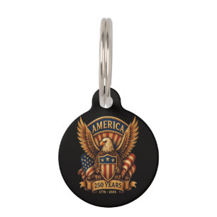 USA 250th Anniversary 1776-2026 Pet Tag