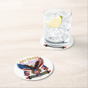 USA 250th Anniversary 1776-2026 Round Paper Coaster