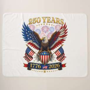USA 250th Anniversary 1776-2026 Sherpa Blanket
