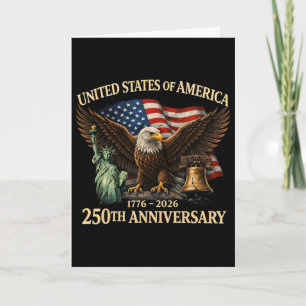 Usa 250th Anniversary 250 Year Us Flag Gift For Me Card