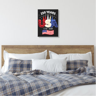 Usa 250th Anniversary American Flag 250 Years Canvas Print