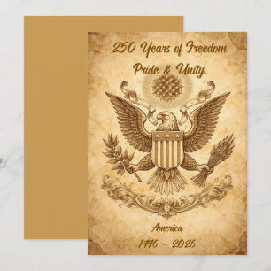 USA 250th Anniversary American Flags Patriotic Holiday Card