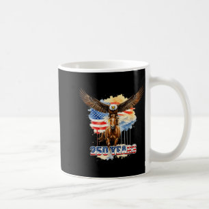 USA 250th Anniversary Bald Eagle Clydesdale Horse Coffee Mug
