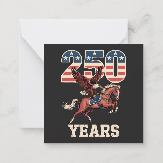 USA 250th Anniversary Card (Back)