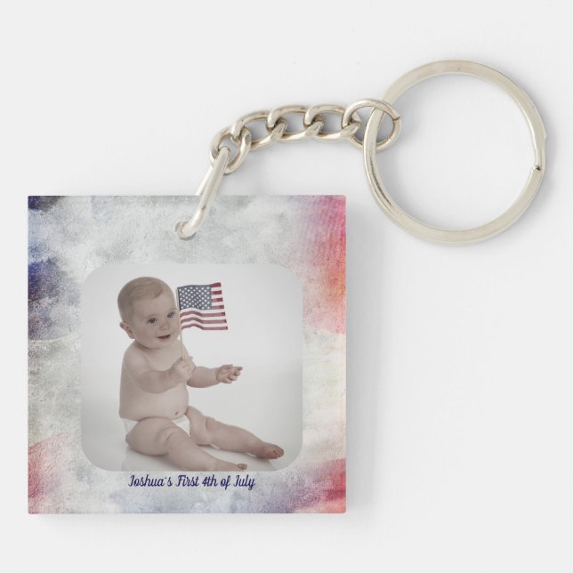 USA 250th Anniversary Custom Baby Keychain (Back)