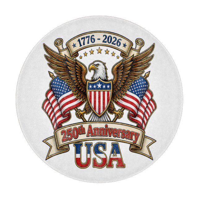 USA 250th Anniversary Cutting Board (Front)