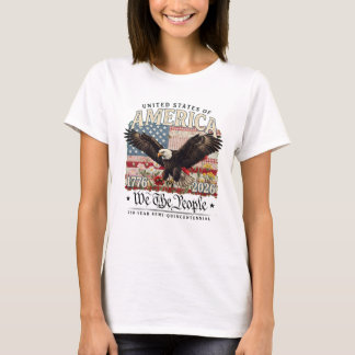 USA 250th Anniversary Eagle Flag America T-Shirt