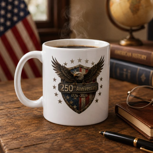 USA 250th Anniversary Eagle Shield Heritage Coffee Mug (Creator Uploaded)