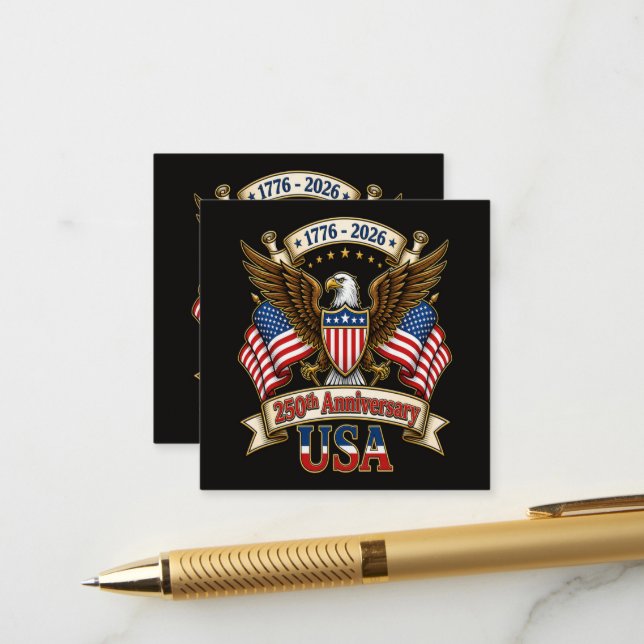 USA 250th Anniversary Enclosure Card (Front/Back In Situ)
