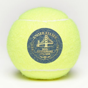 USA 250th Anniversary Golden Gate Gold design Tennis Balls