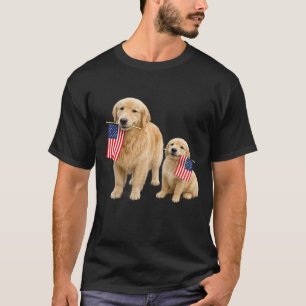 USA 250th Anniversary Golden Retriever T Shirt #6