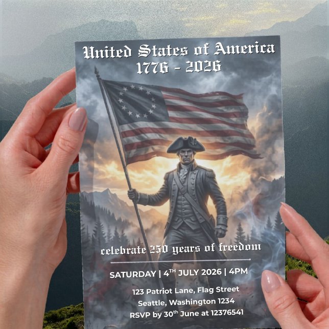 USA 250th Anniversary Historical   Invitation (Creator Uploaded)