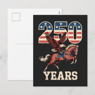 USA 250th Anniversary Holiday Postcard