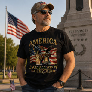  USA 250th Anniversary Lady Liberty  T-Shirt