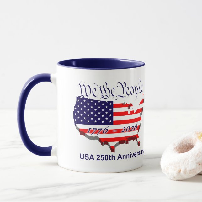 USA 250th Anniversary Mug (With Donut)
