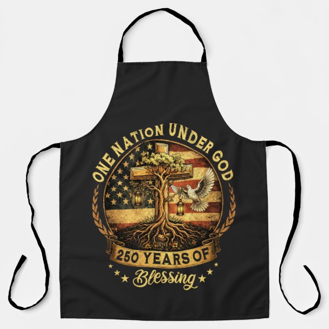 USA 250th Anniversary One Nation Under God Apron (Front)