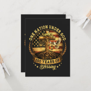 USA 250th Anniversary One Nation Under God Invitation