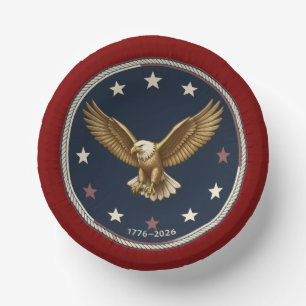 USA 250th Anniversary Paper Bowls Plate