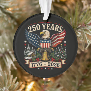 USA 250th Anniversary Patriotic Christmas Eagle Ornament