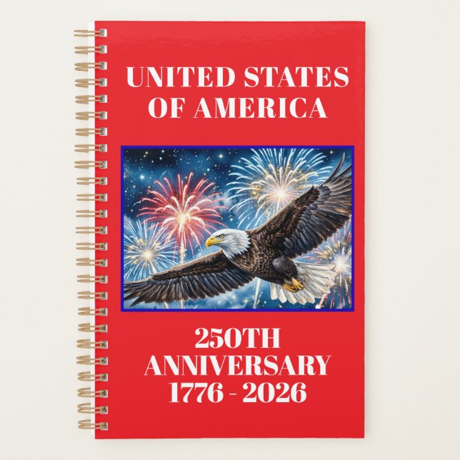 USA 250th Anniversary Patriotic Planner  (Front)
