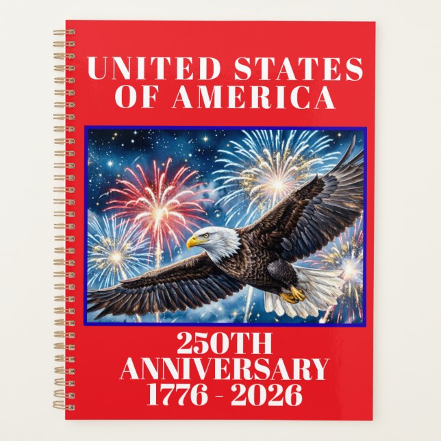 USA 250th Anniversary Patriotic Planner  (Front)