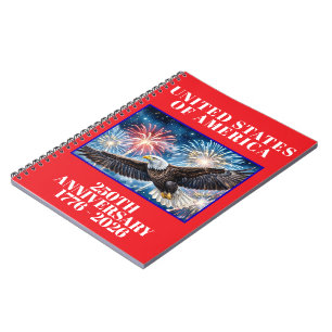 USA 250th Anniversary Patriotic Planner Notebook