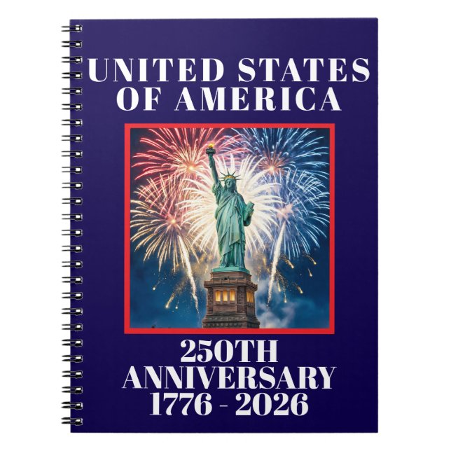 USA 250th Anniversary Patriotic Planner  Notebook (Front)