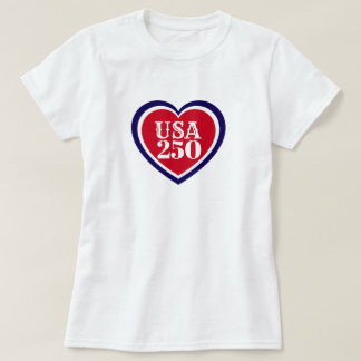 USA 250th Anniversary Patriotic Red White Blue T-Shirt