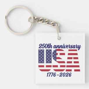 USA 250th Anniversary Semiquincentennial 1776–2026 Key Ring