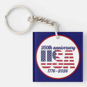 USA 250th Anniversary Semiquincentennial 1776–2026 Key Ring