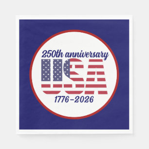 USA 250th Anniversary Semiquincentennial 1776–2026 Napkin