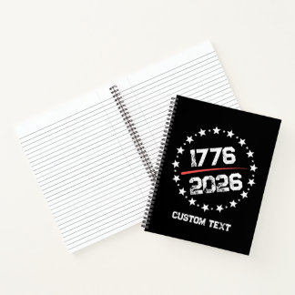USA 250th Anniversary Semiquincentennial July 4th Notebook
