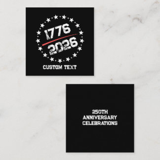 USA 250th Anniversary Semiquincentennial July 4th Square Business Card