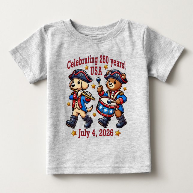 USA 250th Anniversary Souvenir - Patriotic  Baby T-Shirt (Front)