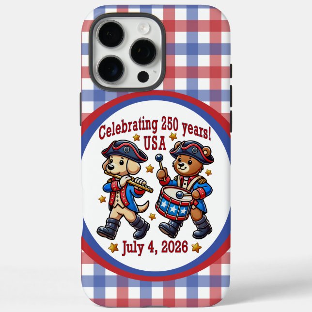 USA 250th Anniversary Souvenir - Patriotic  Case-Mate iPhone Case (Back)