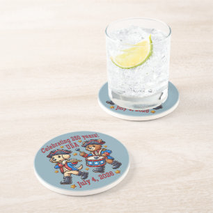 USA 250th Anniversary Souvenir - Patriotic Coaster