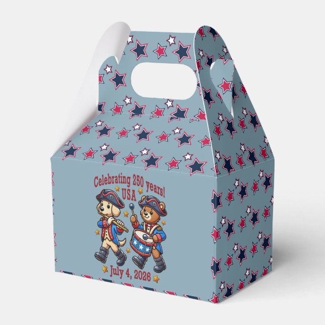 USA 250th Anniversary Souvenir - Patriotic  Favour Box (Front Side)