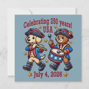 USA 250th Anniversary Souvenir - Patriotic  Invitation