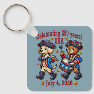 USA 250th Anniversary Souvenir - Patriotic  Key Ring