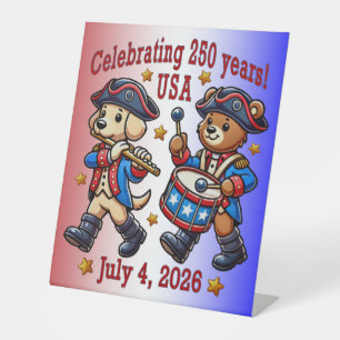 USA 250th Anniversary Souvenir - Patriotic Pedestal Sign