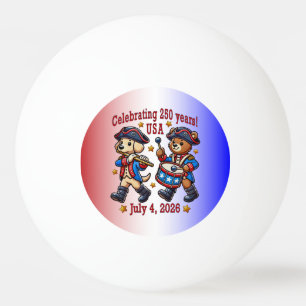USA 250th Anniversary Souvenir - Patriotic Ping Pong Ball