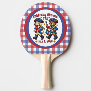 USA 250th Anniversary Souvenir - Patriotic  Ping Pong Paddle