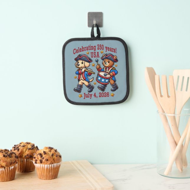 USA 250th Anniversary Souvenir - Patriotic  Pot Holder (Insitu(Hanging))