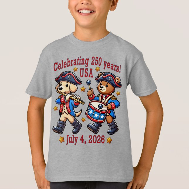 USA 250th Anniversary Souvenir - Patriotic  T-Shirt (Front)