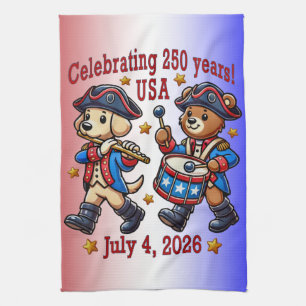 USA 250th Anniversary Souvenir - Patriotic Tea Towel