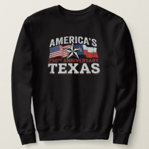 USA 250th Anniversary Texas Lone Star State Flag  Sweatshirt