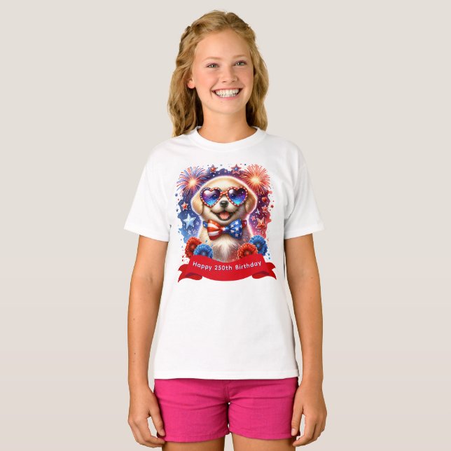 USA 250th Birthday T-Shirt (Front Full)
