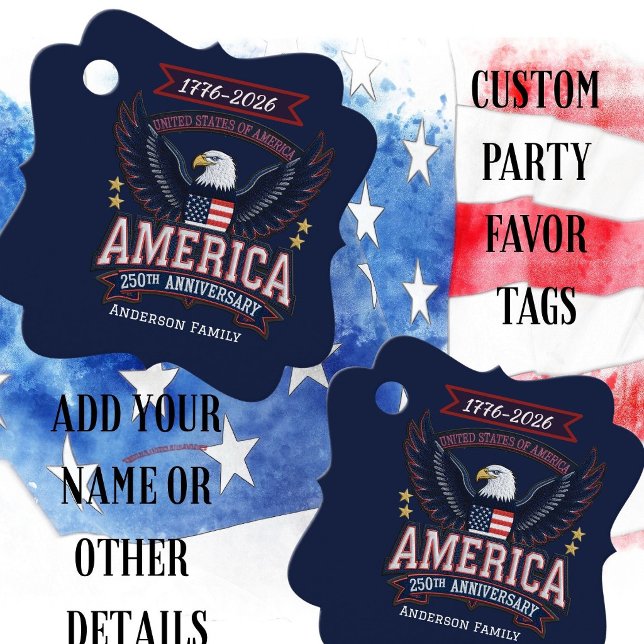 USA 250th Milestone Custom Favour Tags (Creator Uploaded)