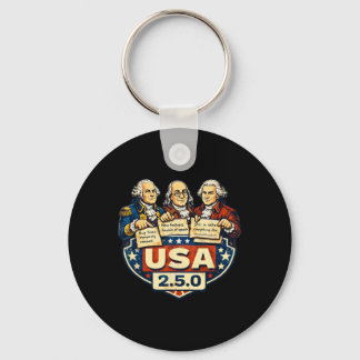Usa 2.5.0 Patch Notes Founding Fathers Funny  Key Ring